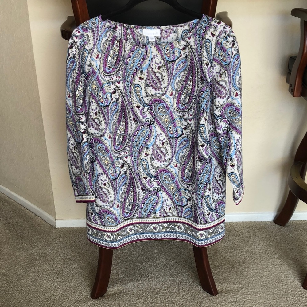 J jill paisley blouse.